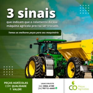 3 sinais que indicam que o rolamento da sua máquina agrícola precisa ser trocado